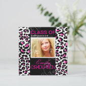 PixDezines diy 2012 graduation, cheetah Kaart (Staand voorkant)