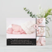 PixDezines diy accent kleur/geboorte aankondiging (Staand voorkant)