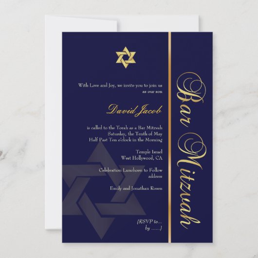PixDezines DIY ACHTERGROND/CLASSIC GOLD/BAR MITZVA Kaart (Voorkant)