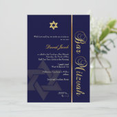 PixDezines DIY ACHTERGROND/CLASSIC GOLD/BAR MITZVA Kaart (Staand voorkant)