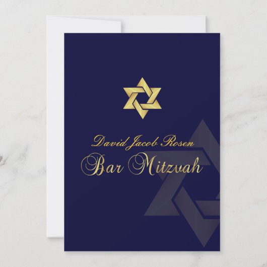 PixDezines DIY ACHTERGROND/CLASSIC GOLD/BAR MITZVA Kaart (Achterkant)