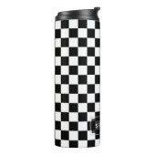 PixDezines DIY Achtergrond/Geruit Thermosbeker (Gedraaid links)