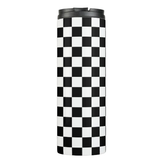 PixDezines DIY Achtergrond/Geruit Thermosbeker (Achterkant)