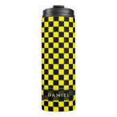 PixDezines DIY Achtergrond/Geruit Thermosbeker (Voorkant)