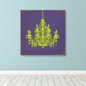 PixDezines DIY Achtergrond/groene kristallen kroon Canvas Afdruk (Insitu (Houten vloer))