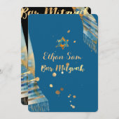 PixDezines DIY achtergrond kleur/talit/Mitswa Kaart (Voorkant / Achterkant)