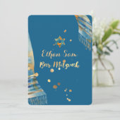 PixDezines DIY achtergrond kleur/talit/Mitswa Kaart (Staand voorkant)