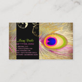 PixDezines DIY achtergrond/pauw+filigraan wervelin Visitekaartje (Achterkant)