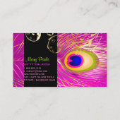 PixDezines DIY achtergrond/pauw+filigraan wervelin Visitekaartje (Achterkant)