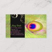 PixDezines DIY achtergrond/pauw+filigraan wervelin Visitekaartje (Achterkant)