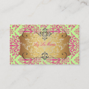 PixDezines DIY achtergrondkleur, Étienne Damask Visitekaartje
