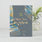 PixDezines DIY achtergrondkleur/Tallit/Mitzvah Kaart (Staand voorkant)