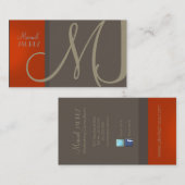 PixDezines diy achtergrondkleuren/stijlvol monogra Visitekaartje (Voorkant / Achterkant)