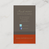 PixDezines diy achtergrondkleuren/stijlvol monogra Visitekaartje (Achterkant)