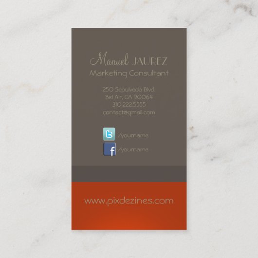 PixDezines diy achtergrondkleuren/stijlvol monogra Visitekaartje (Achterkant)