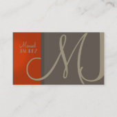 PixDezines diy achtergrondkleuren/stijlvol monogra Visitekaartje (Voorkant)