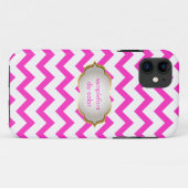 PixDezines diy achtergrondkleuren/witte chevron Case-Mate iPhone Case (Achterkant (horizontaal))