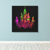 PixDezines DIY Achtertuin/Murano Glas Kroonluchter Canvas Afdruk (Insitu (Houten vloer))