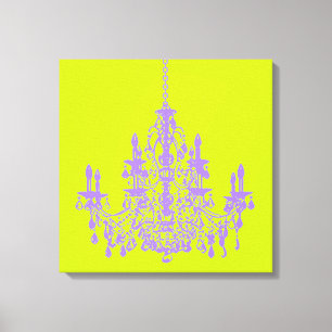 PixDezines DIY Achtertuin/paarse kristallen kroonl Canvas Afdruk