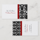 PixDezines/diy background/black flora damask Visitekaartje (Voorkant / Achterkant)