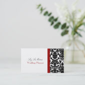 PixDezines/diy background/black flora damask Visitekaartje (Staand voorkant)