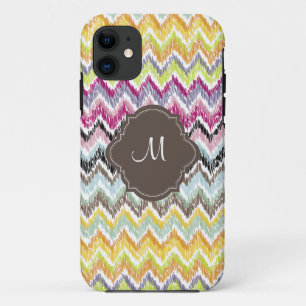 PixDezines diy background color/ikat chevron Case-Mate iPhone Case