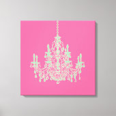 PixDezines DIY Background/Mint Green Chandelier Canvas Afdruk (Voorkant)