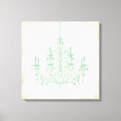 PixDezines DIY Background/Mint Green Chandelier Canvas Afdruk (Voorkant)
