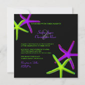 PixDezines diy background/Neon Starfish/Beach Kaart (Achterkant)