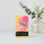 PixDezines diy background/pauock+filigree Visitekaartje (Staand voorkant)