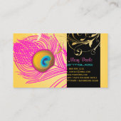 PixDezines diy background/pauock+filigree Visitekaartje (Achterkant)