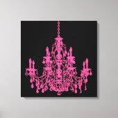 PixDezines DIY Background/Pink Crystal Chandelier Canvas Afdruk (Voorkant)