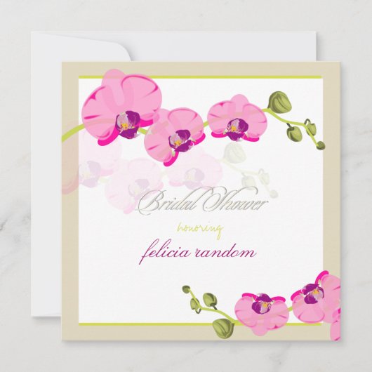 PixDezines diy background/roze orchid Kaart (Voorkant)