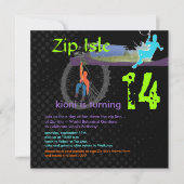 PixDezines DIY BACKGROUND/ZIP LINE INVITATIE Kaart (Voorkant)