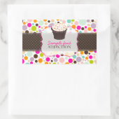 PixDezines diy, bubble gum + sprinkles cupcake Rechthoekige Sticker (Tas)