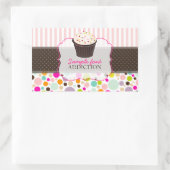 PixDezines diy, bubble gum + sprinkles cupcake Rechthoekige Sticker (Tas)
