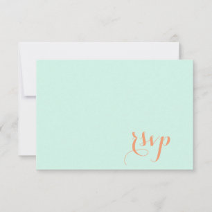 PixDezines DIY color+fonts/rsvp/mint green RSVP Kaartje