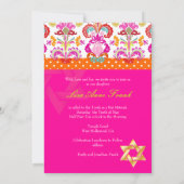 PixDezines diy color, isabella damask, Bat Mitzvah Kaart (Achterkant)