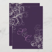 PixDezines diy color/Plum+ parelmoeren 5x7 Kaart (Voorkant / Achterkant)