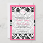 PixDezines diy color, roze/la paloma damask Kaart (Achterkant)