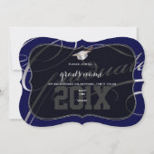 PixDezines DIY color/Silver Script-Afstuderen Kaart (Achterkant)