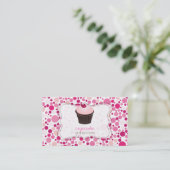 PixDezines diy cupcake+polka dots Visitekaartje (Staand voorkant)