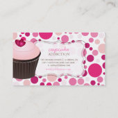 PixDezines diy cupcake+polka dots Visitekaartje (Achterkant)