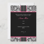 PixDezines diy event.. monogram fidora damask Kaart (Achterkant)