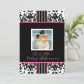 PixDezines diy event.. monogram isabella damask Kaart (Staand voorkant)