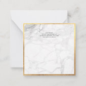 PixDezines DIY faux goud monogram marmeren briefka Notitiekaartje (Achterkant)