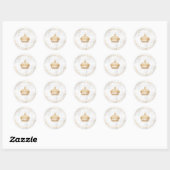 PixDezines DIY Faux Gouden Kroon + Marmer Ronde Sticker (Vel)