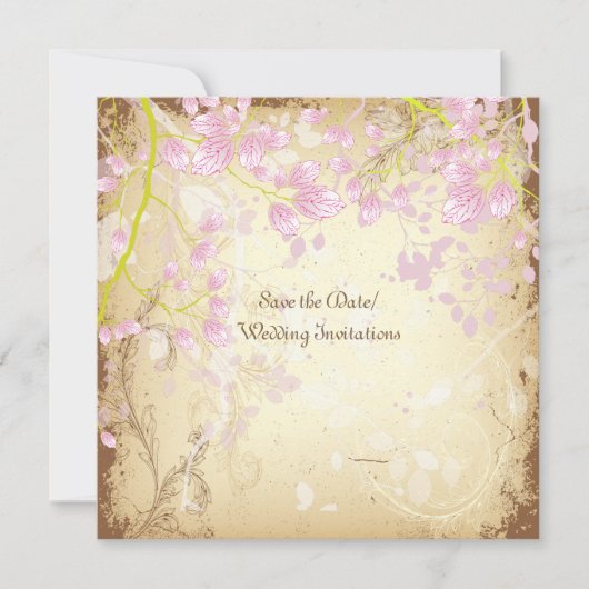 PixDezines DIY +floral Save The Date (Voorkant)