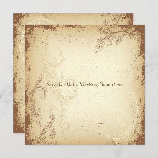 PixDezines DIY +floral Save The Date (Voorkant / Achterkant)