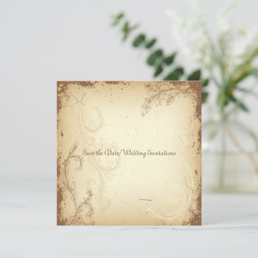 PixDezines DIY +floral Save The Date (Staand voorkant)